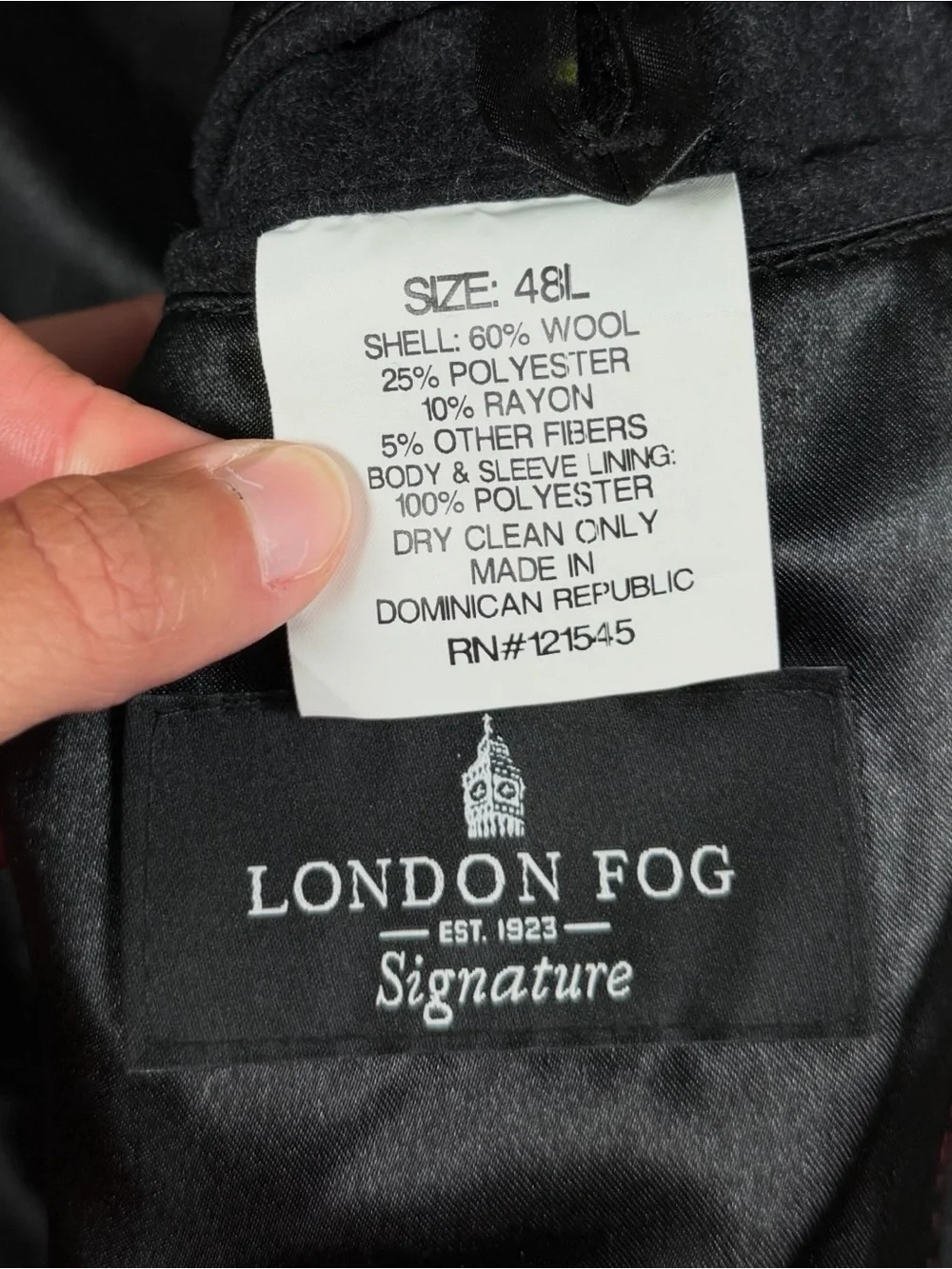 London Fog Grey Wool Blend Single Breasted Long Overcoat Mens 48 XXL Winter Coat